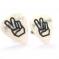 Peace Hippie Woodstock Guitar Pick Cufflink 3.JPG